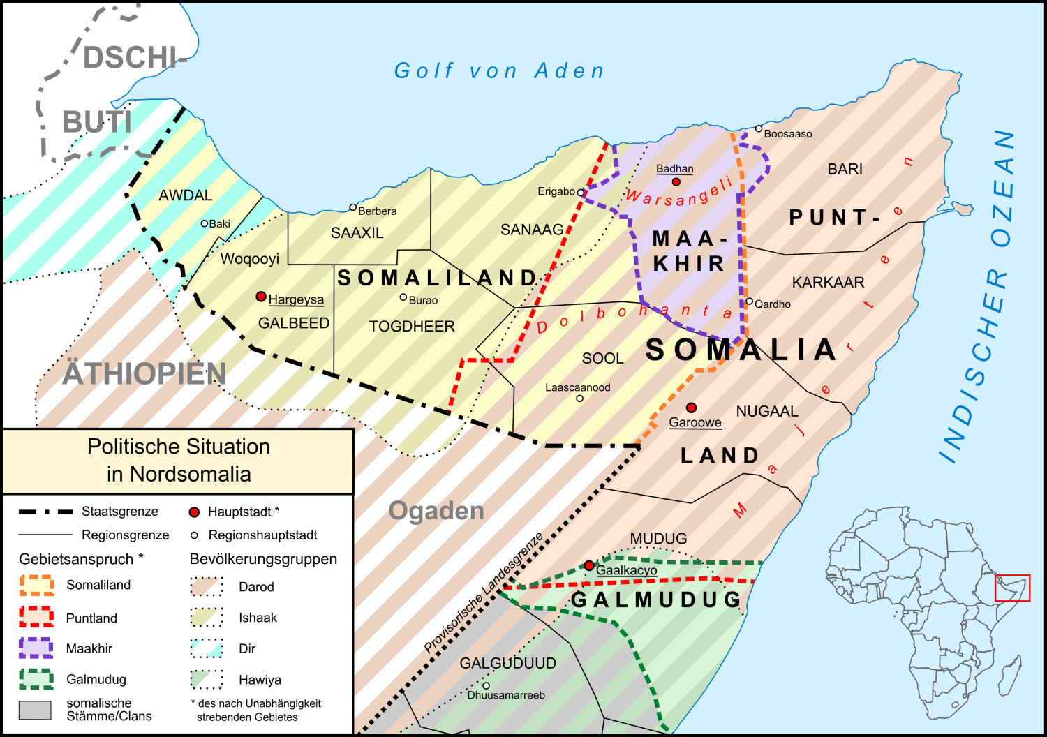 Somali Clan Map